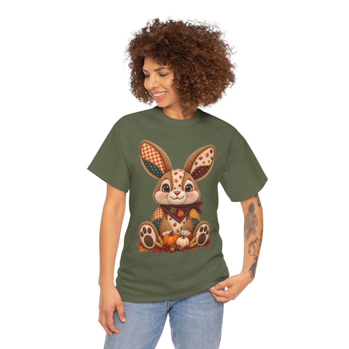 Patchwork Fall Bunny T-Shirt