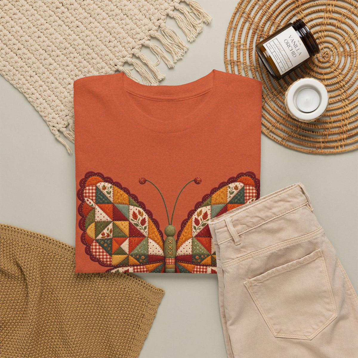 Autumn Quilt Butterfly T-Shirt