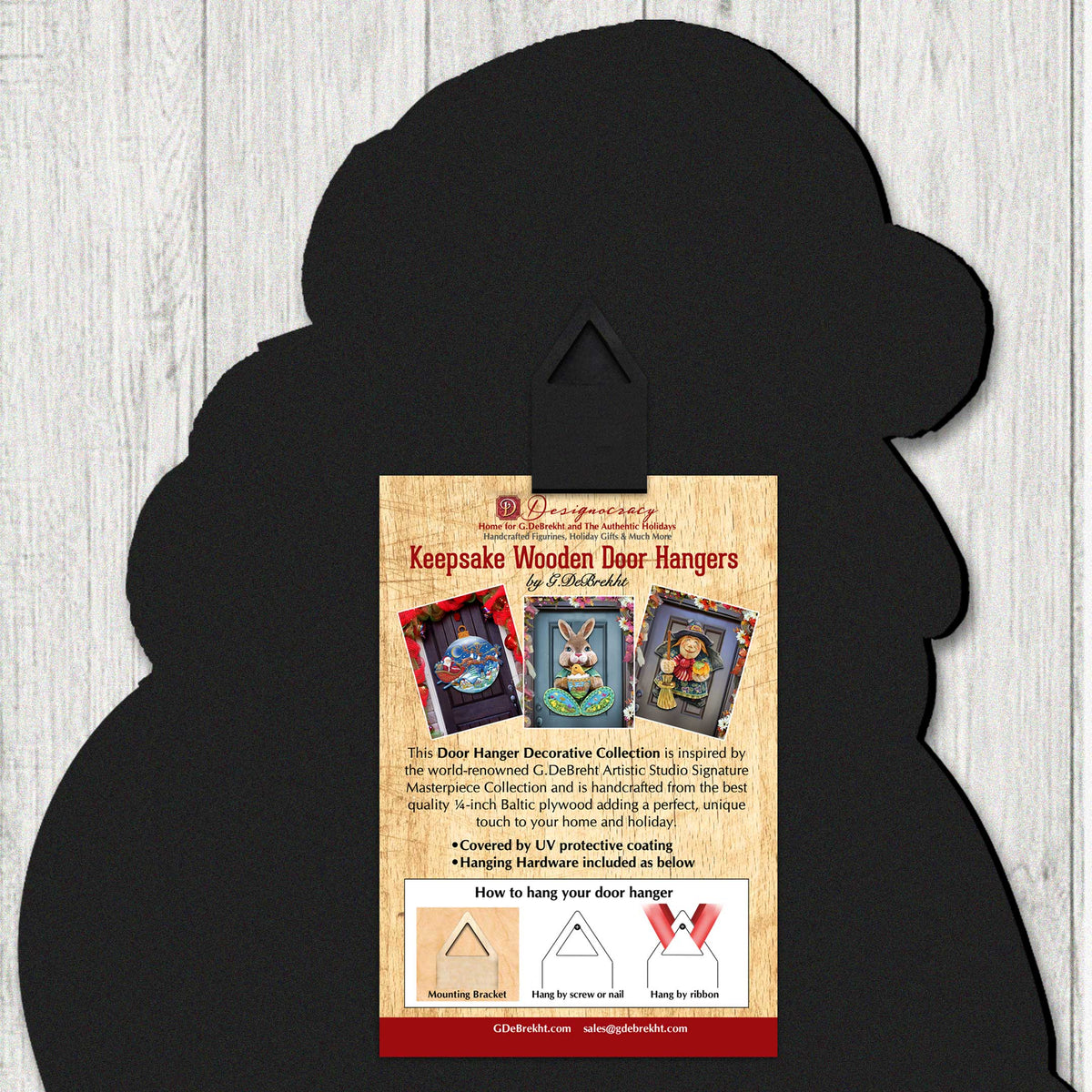Thanksgiving Turkey Wooden Door Hanger – Handcrafted Wooden Fall Door Décor - 8652900H