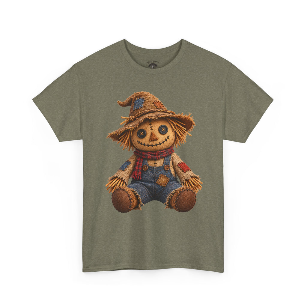 Scarecrow Plush Halloween T-Shirt — Cute Rustic Fall Pumpkin Tee