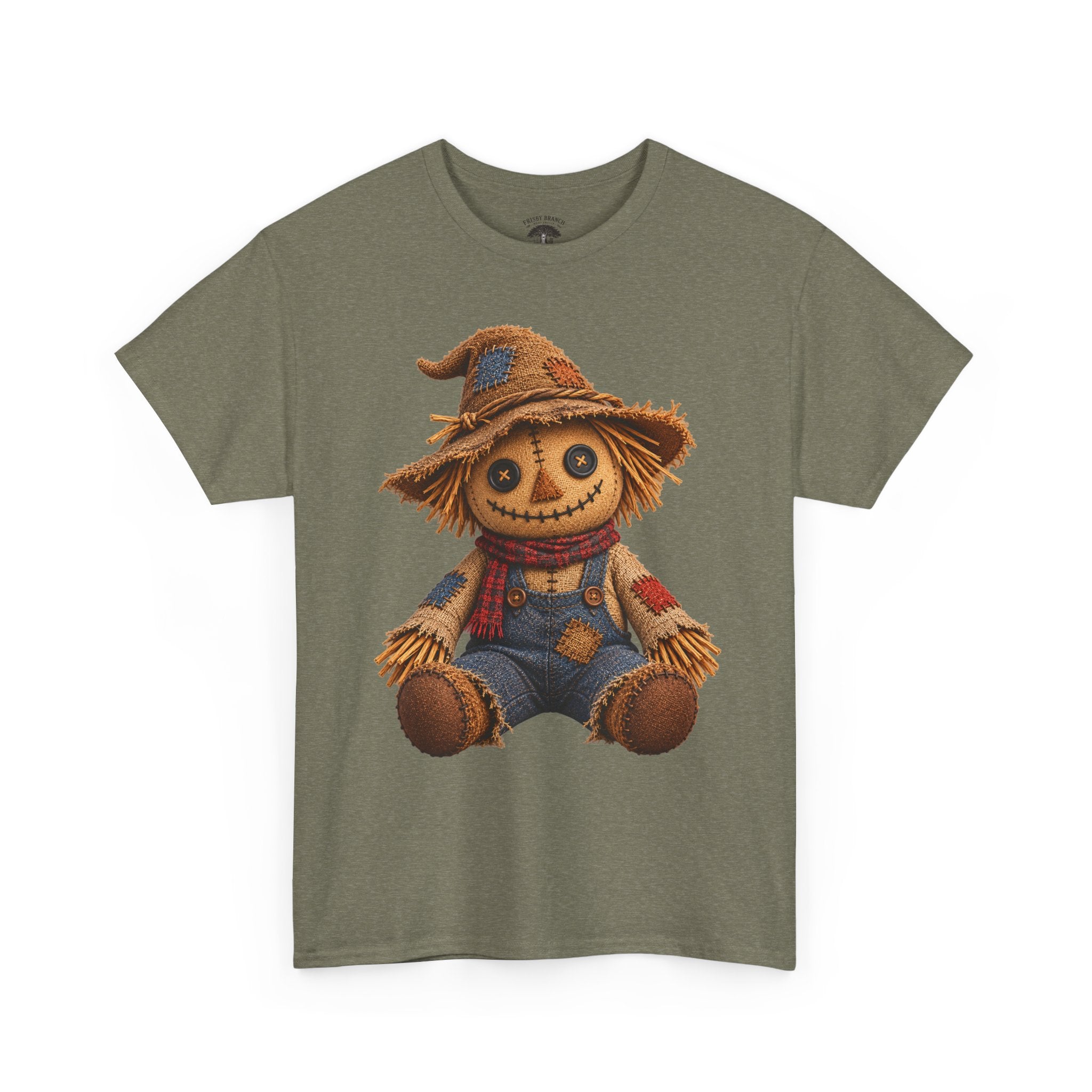 Scarecrow Plush Halloween T-Shirt — Cute Rustic Fall Pumpkin Tee