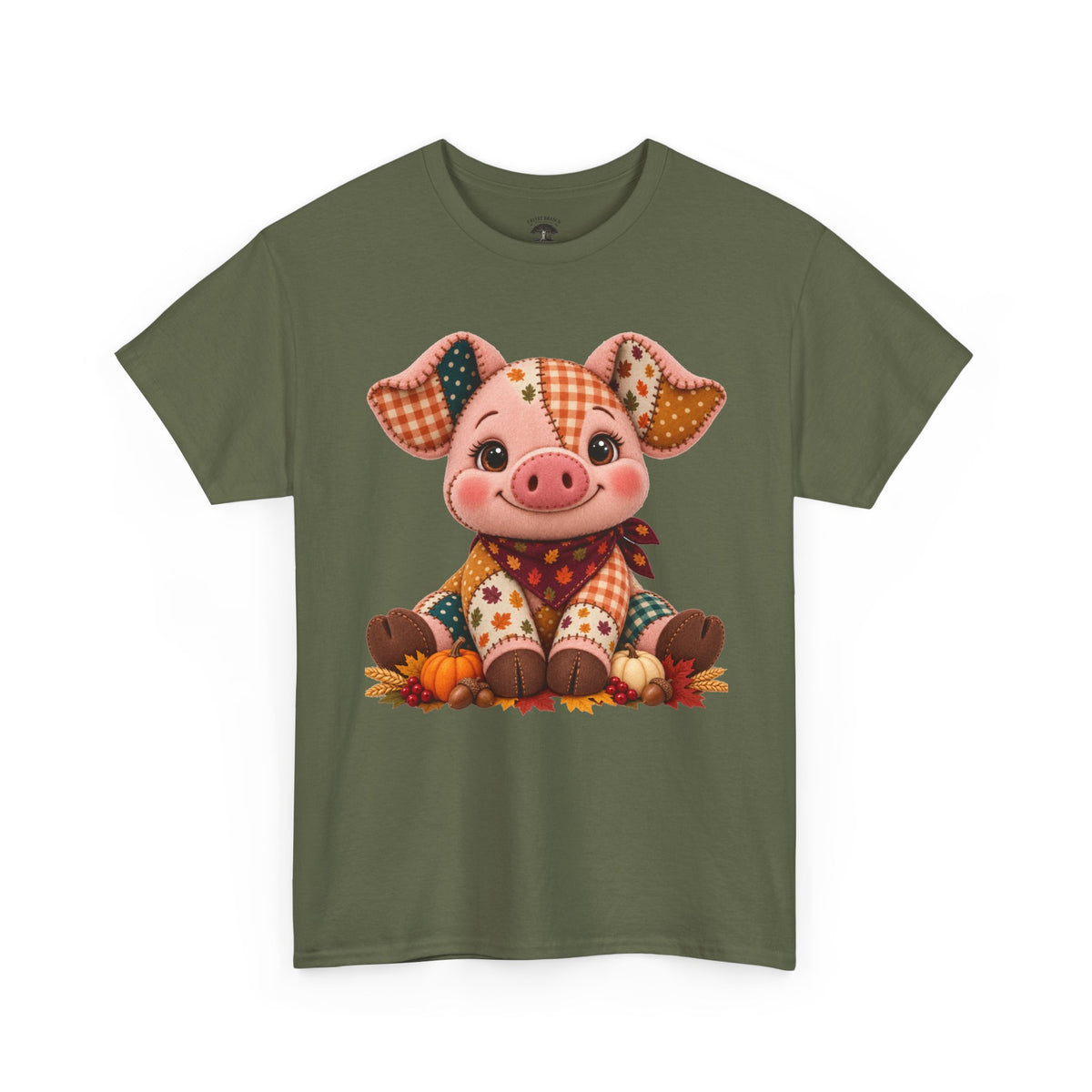 Patchwork Fall Pig T-Shirt