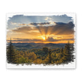 Sunrise Over Mountains Matte Canvas Wall Art — Stretched 1.25"