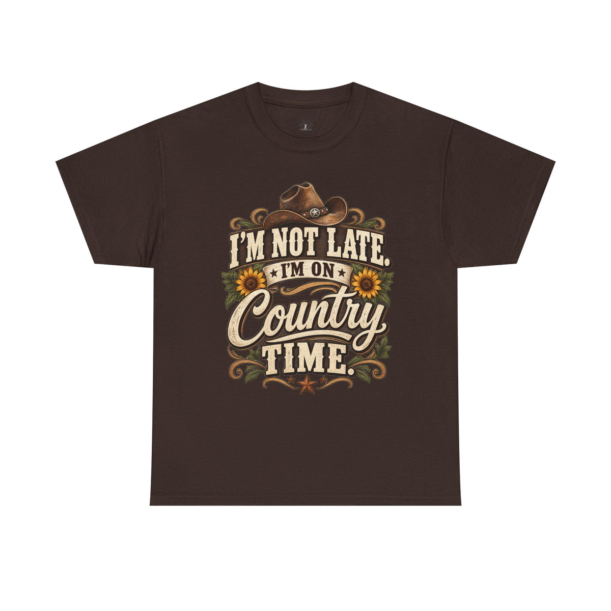 Country Time Tee — “I’m Not Late, I’m On Country Time” Vintage Cowboy T-Shirt