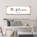 Personalized Rustic Family Name Sign