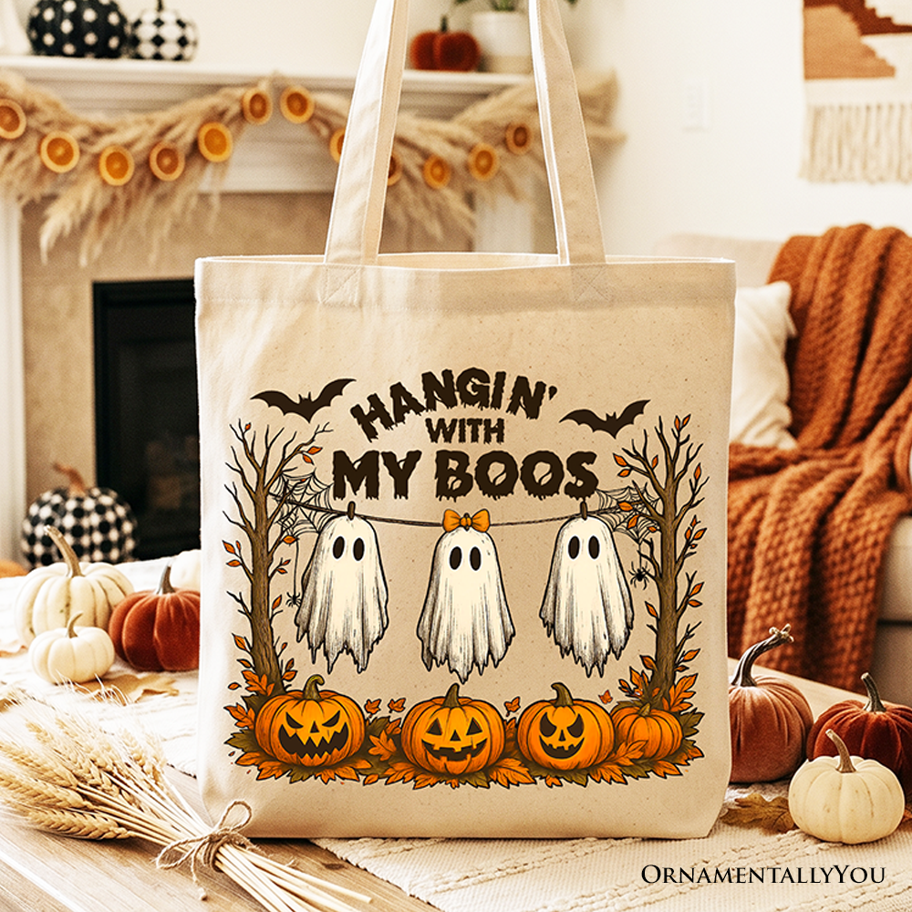 Hangin' With My Boos Halloween Tote Bag