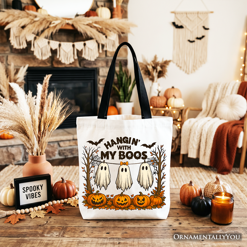 Hangin' With My Boos Halloween Tote Bag
