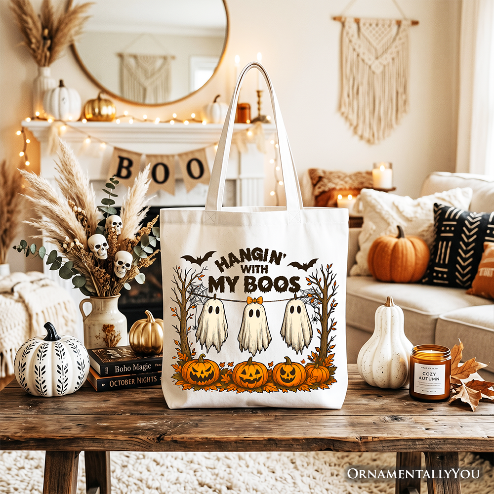 Hangin' With My Boos Halloween Tote Bag