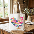 Patchwork Hen Farmhouse Tote Bag