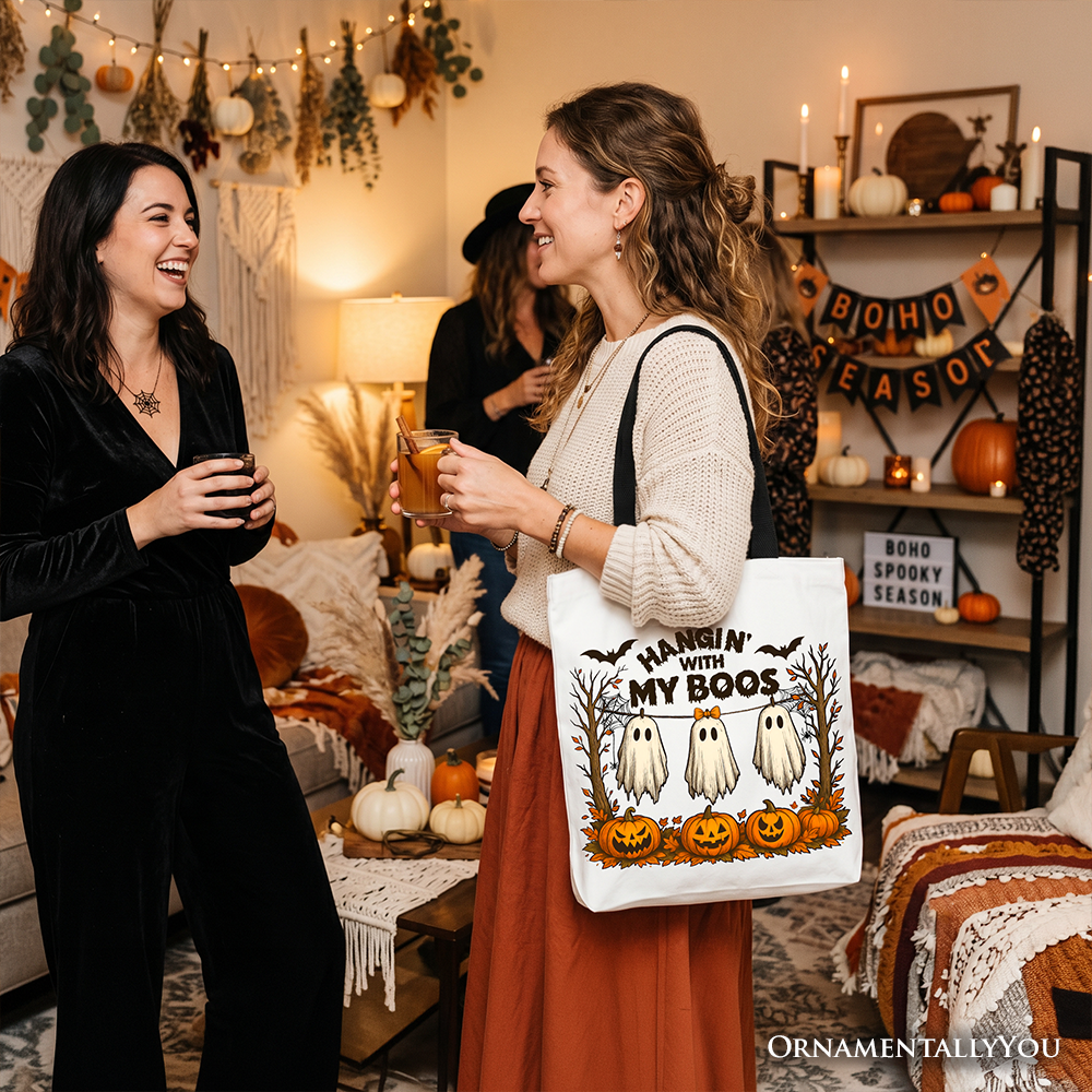Hangin' With My Boos Halloween Tote Bag