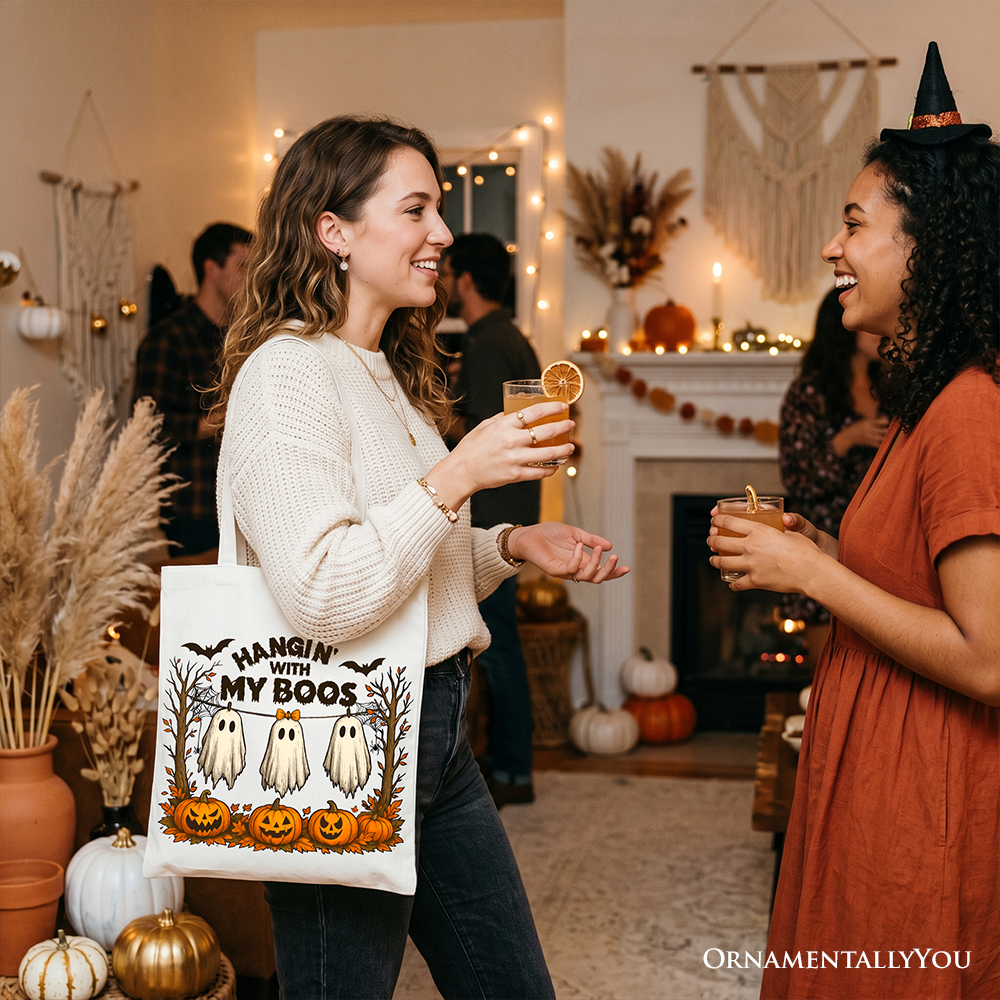 Hangin' With My Boos Halloween Tote Bag