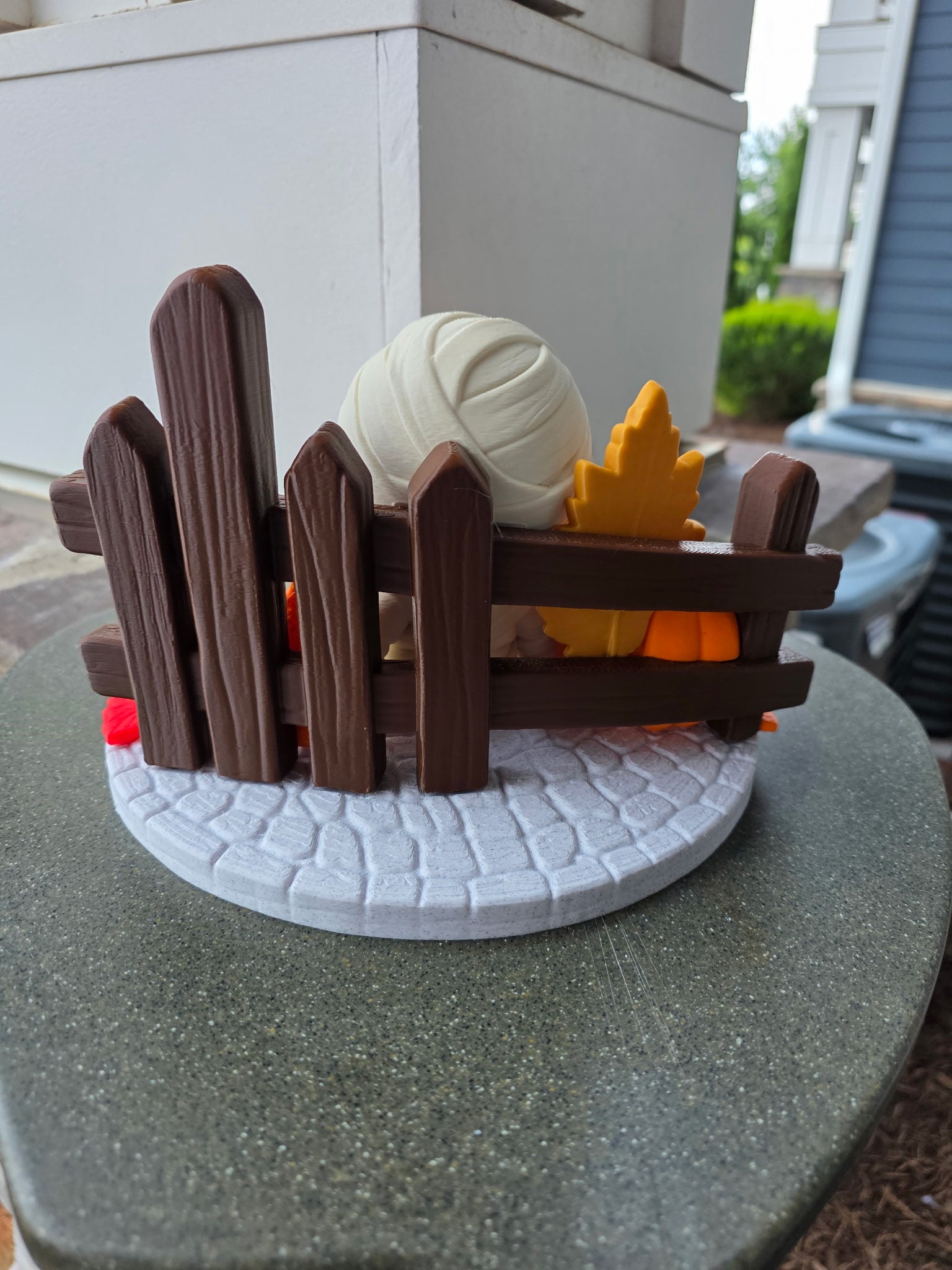 3D Printed Mummy Pumpkin Fall Halloween Décor – Handmade Display